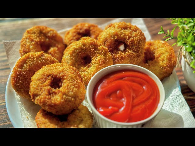 Crispy Chicken Donuts Recipe | Easy Lunch Box Snack Idea