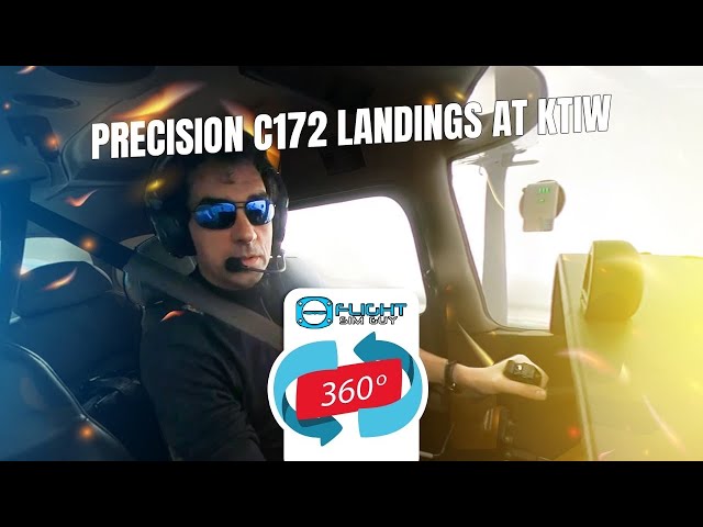 360 Cam: Precision C172 Landings at KTIW - Charles Calls His Shots!