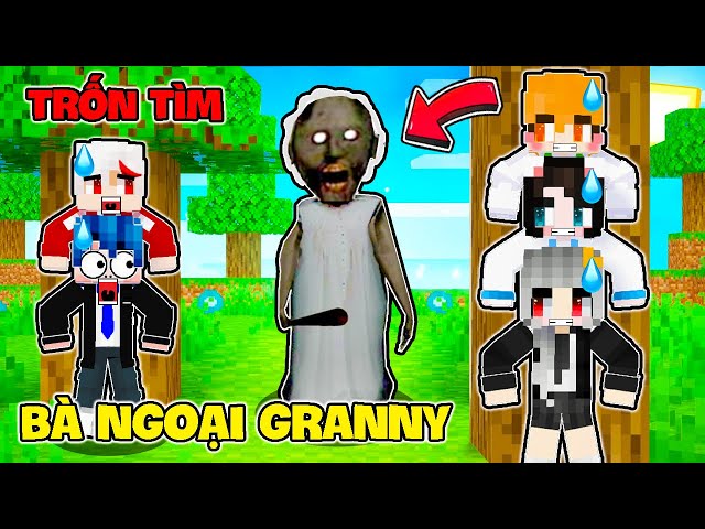 PHONG CẬN SAMMY THỬ THÁCH 24 GIỜ TRỐN TÌM GRANNY BÀ NGOẠI KINH DỊ TRONG MINECRAFT