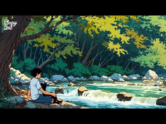 Relaxing Music Piano Lo-Fi with Water Sound for Relaxation, Healing, Sleep and Stress Relief