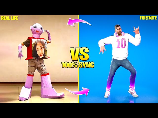 FORTNITE DANCES IN REAL LIFE (Attraction, Bratty, Lucid Dreams, Tiktok and Icon Series Dances)