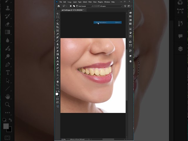 Whiten Teeth in Photoshop #shorts