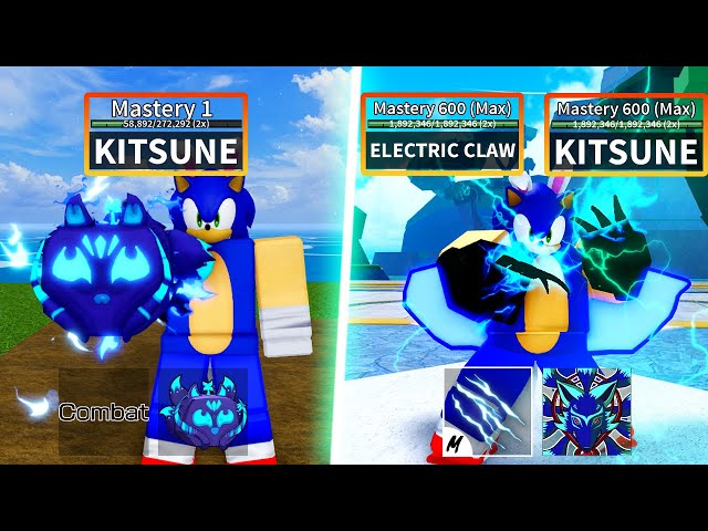 Level 1 to Max Level as Sonic with Kitsune Fruit | Rabbit V4 Awakening