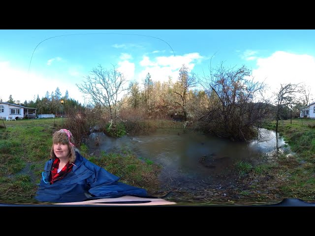 Glad I moved the chair, Creek is fuller 360 VR video