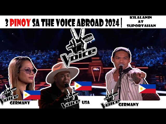 Tatlong Pinoy Ang Sabay-Sabay Nating Suportahan Sa The Voice Germany At The Voice USA | #filipino