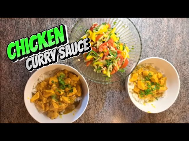 How to make curry sauce very easy with a salad on the side