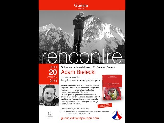 Soirée rencontre avec Adam Bielecki à Chamonix pour son livre : le gel ne fermera pas les yeux