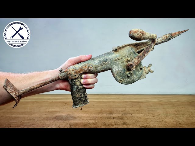 Antique Hand Cranked Hammer Drill - Restoration