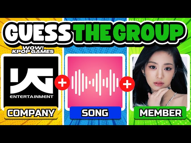 GUESS THE KPOP GROUP by 3 clues (LABEL + SONG + MEMBER) 🎶✨| WOW KPOP GAMES | KPOP QUIZ 2024