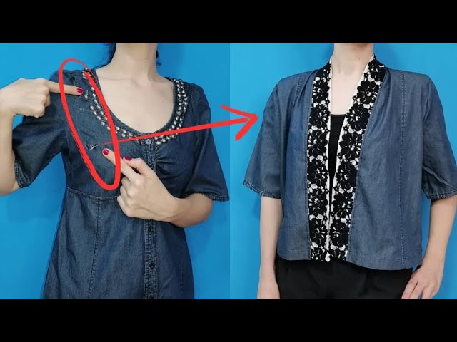 How to Fix a hole in shirt with a unique idea! unique transformation