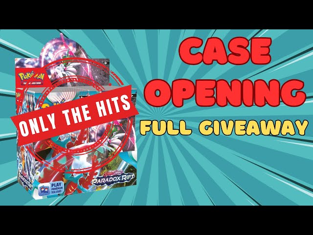 (ONLY THE HITS) CASE OPENING of Pokemon's NEW Paradox Rift Booster Boxes, Giving EVERYTHING Away!!