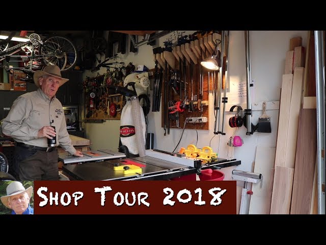 Workshop Tour 2018 Video - Layout Ideas, Tool Wall,  Clamp Rack,