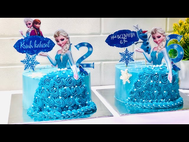 Dekor kue frozen elsa