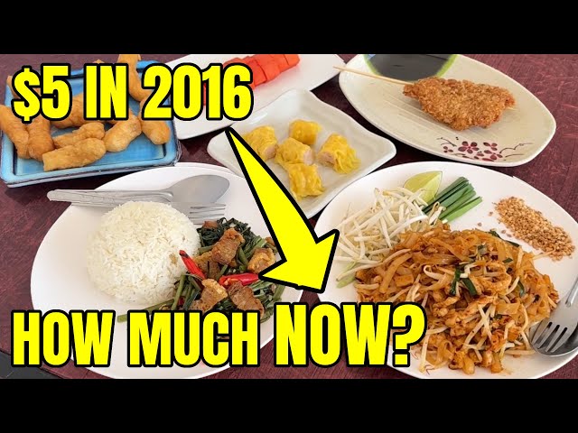 THAILAND FOOD PRICE CHECK: 2024 vs 2016 PRICES. Thaii Food in Thailand