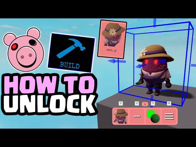 HOW TO UNLOCK MRS P NPC IN PIGGY BUILD MODE [FULL GUIDE]🐷🥔