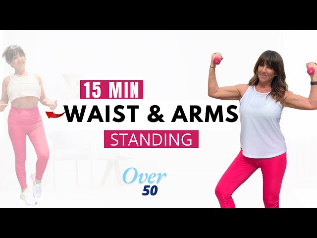 15 Min Standing WAIST & ARMS | With Dumbbells |  Women Over 50 | NO REPEATS | At Home Workout