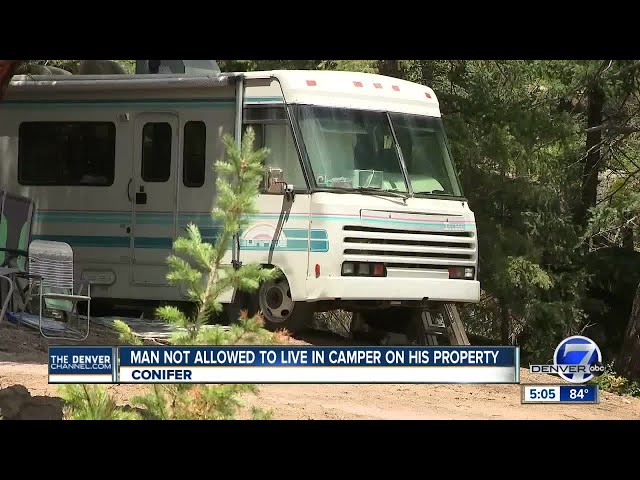 Man not allowed to live on camper parked on his property