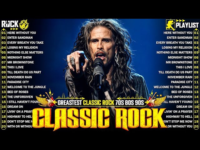 Metallica, ACDC, Queen, Aerosmith, U2, Guns N Roses - Top 100 Classic Rock Songs Of All Time