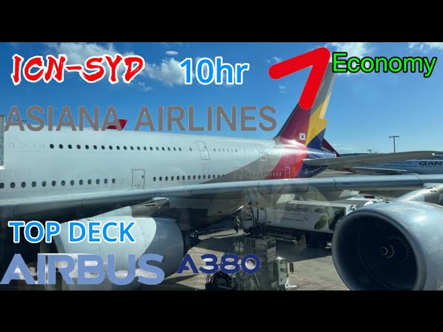 TOP DECK! ✈️Onboard ASIANA AIRLINES KING OF THE SKIES A380 from ICN to SYD and another flight to nz