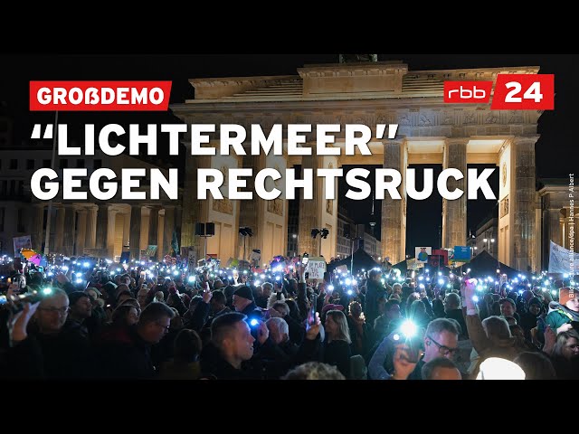 Demo gegen Rechtsruck: Zehntausende protestieren in Berlin