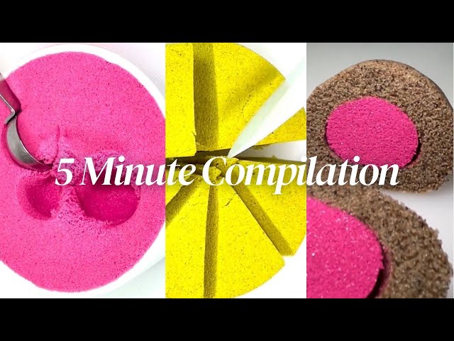 ODDLY SATISFYING 5 Minute Kinetic Sand ASMR Compilation — cutting, smashing, mashing, chopping