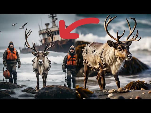 A Reindeer Was Injured by Barnacles and Parasites, A Rescue Team Successfully Rescued the Reindeer