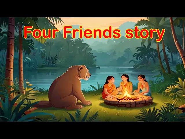 Four Friends | English Cartoon | Panchatantra Moral Stories for Kids