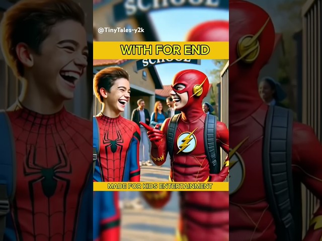 The little boy's friend is the champion #spiderman #flash #shorts