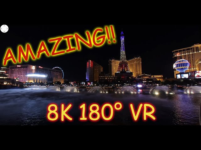 Oculus SURREAL! Lightning Storm VR 3D 180° 8K Bellagio Fountains My Heart Will Go On Virtual Reality