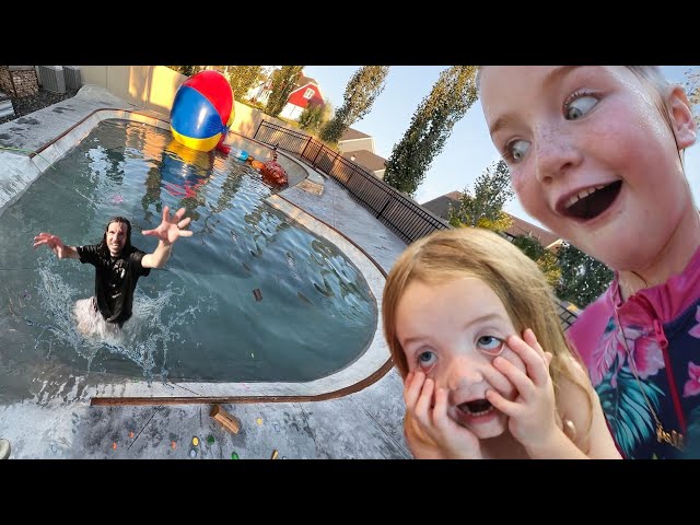 we made a SKATE PARK SWiMMiNG POOL!!  backyard water surprise & slip n slide with Adley Niko & Navey