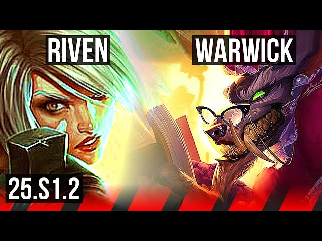 RIVEN vs WARWICK (TOP) | 6k comeback, 600+ games | KR Diamond | 25.S1.2