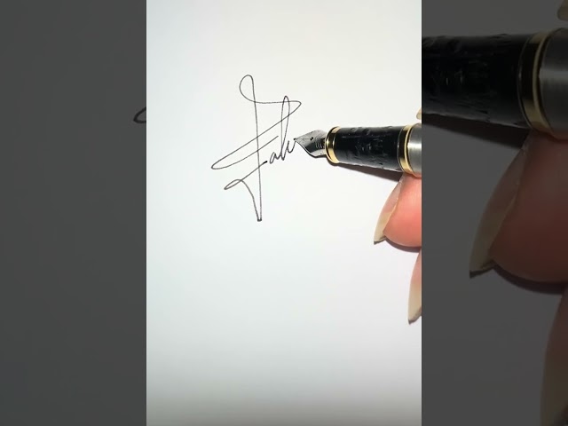 How to sign a special letter”Falconer”🖋️/Best Signature #creativesignature #handwriting #shorts