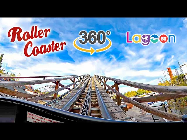 VR 360 Roller Coaster On Ride Front Seat POV Lagoon 2023 09 30