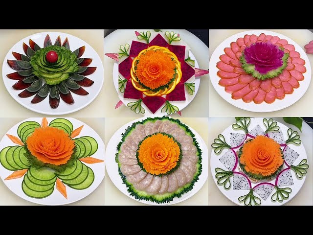 Make Carrots And Sausage Into An Elegant And Beautiful Peony Platter【Knife Craft Kitchen】