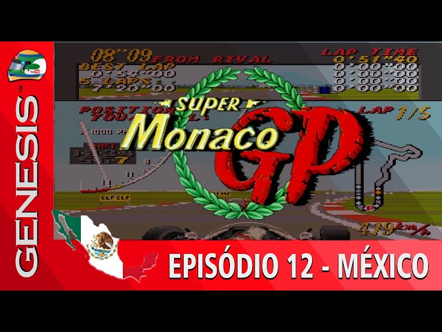 Acelerando com Super Danilo no Super Monaco GP do Mega Drive - GP México - pt11