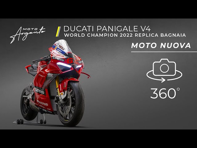 Ducati Panigale V4 World Champion 2022 - Moto Nuova - Vista a 360° - Moto Argento