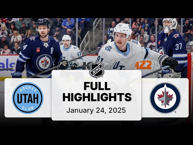 NHL Highlights | Utah Hockey Club vs. Jets | January 24, 2025