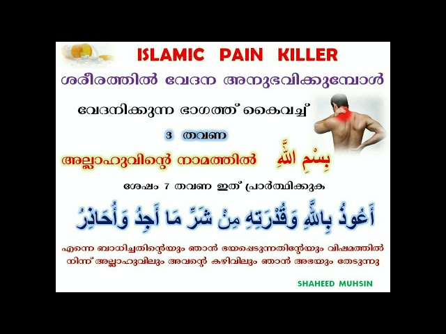 ഇസ്ലാമിക വേദനാ സംഹാരി (ഇസ്ലാമിക് പെയ്ൻ കില്ലർ) ആശയമറിഞ്ഞ് മനസ്സിറുത്തിപ്പറയുക അർത്ഥം ഉൾകൊണ്ട് പറയണം