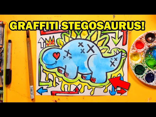 DRAW a Graffiti Stegosaurus!