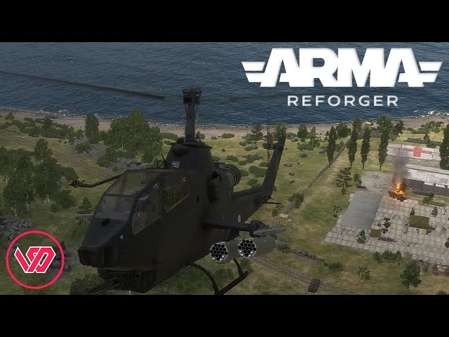 AH-1 «Cobra» Destroying Vehicles and Helicopters in Arma Reforger | #armareforger #helicopter