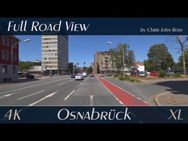 Osnabrück, Germany: Stadtfahrt - City Tour - 4K (2160p/60p) Ultra HD - XL-Video - Cinema Quality