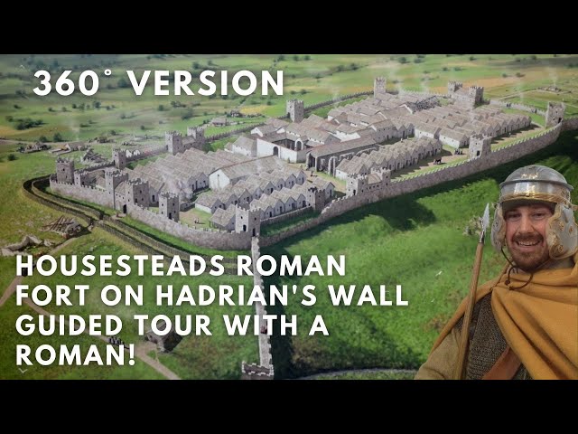 Housesteads Roman Fort on Hadrian's Wall - Guided Tour with a Roman! -  360° version