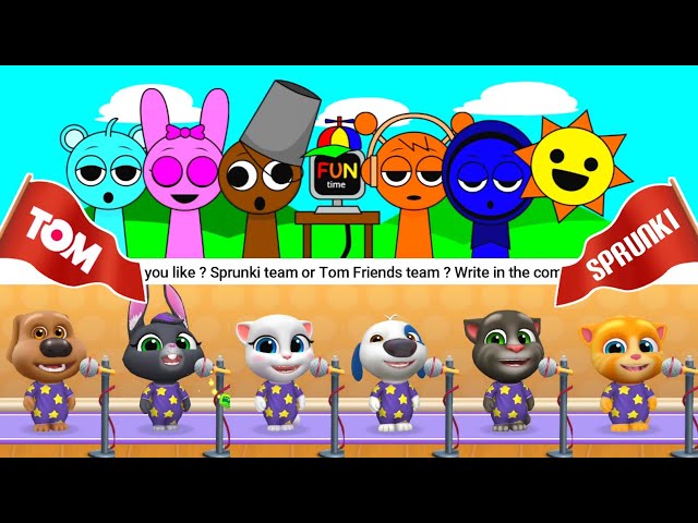 SPRUNKI vs TOM FRIENDS - Incredibox Sprunki - My Talking Tom Friends