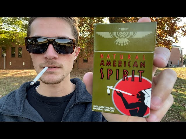 Smoking an American Spirit Hunter Cigarette - Review