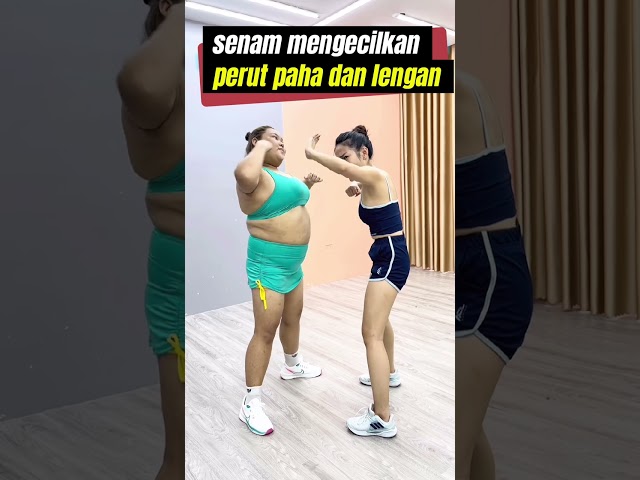 senam mengecilkan perut paha dan lengan #shorts #aerobic