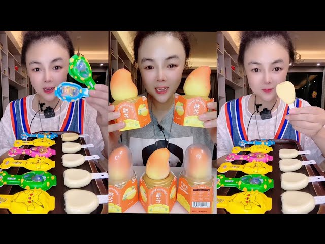 ASMR MUKBANG MAGNUM ICE CREAM WHITE CHOCOLATE EATING