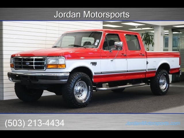 #15372 1996 FORD F-250 CREW CAB SHORT BED POWERSTROKE 7.3L 5-SPD MANUAL 1-OWNER 135k MLS 0-RUST