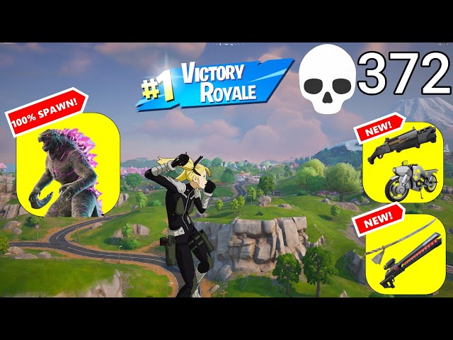 372 Elimination KAIJU NO. 8 Solo Vs Squads "Zero Build" Gameplay Wins (Fortnite chapter 6 PC)