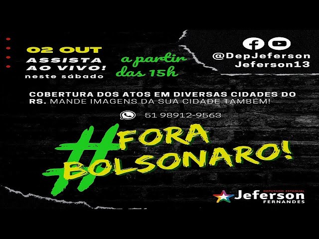 Mobilização Fora Bolsonaro no RS