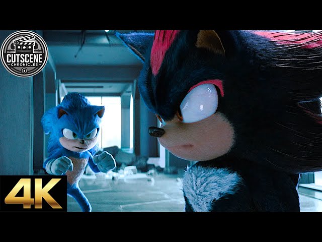 [4K UHD] Robotnik's & Sonic Battle For The Key With GUN CUTSCENE | Sonic the Hedgehog 3